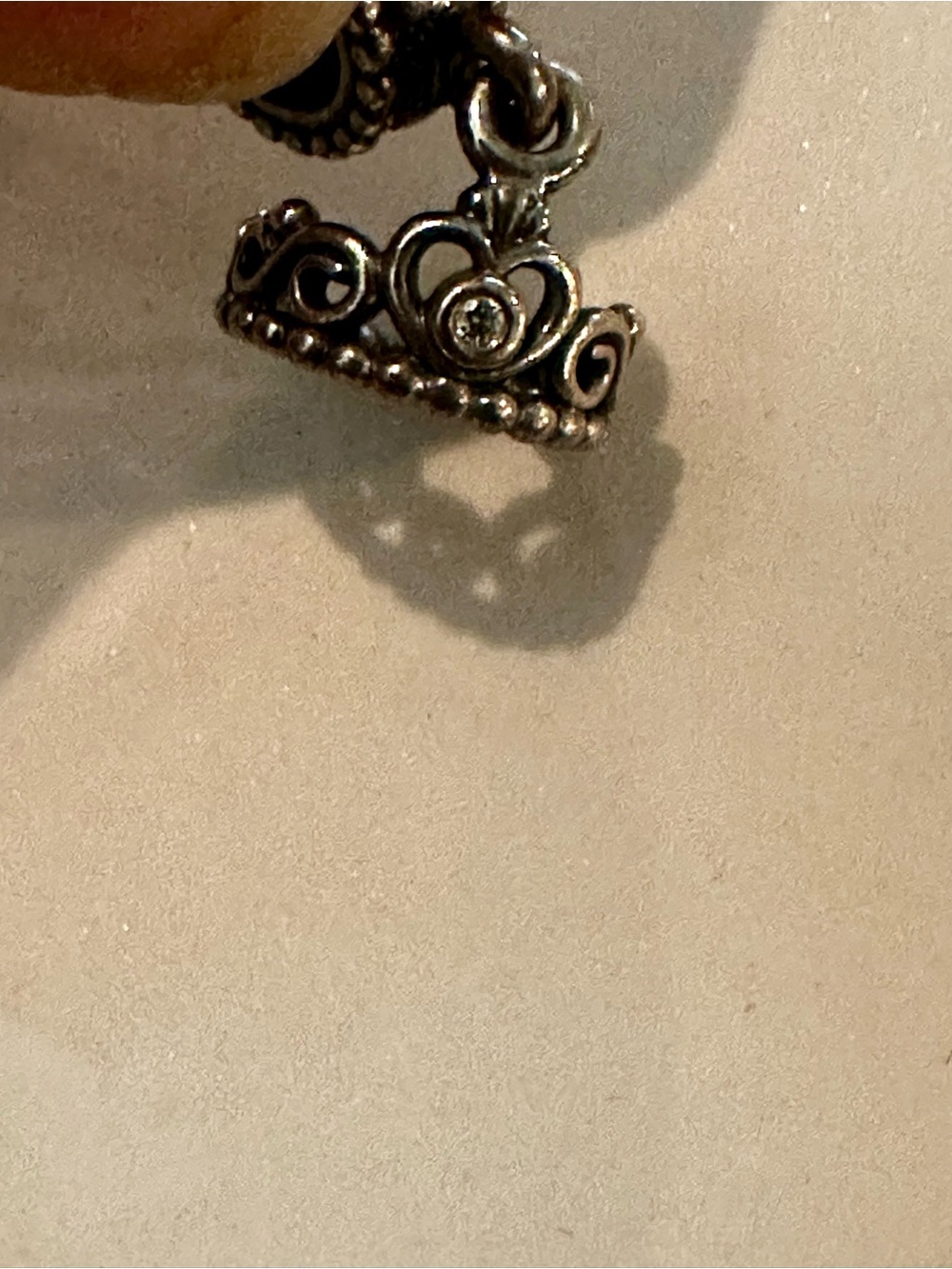 Pandora Silver Crown Charm Pendant - my princess.